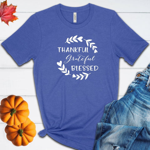 Thankful Grateful Blessed Fall Halloween T Shirt