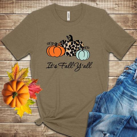 It's Fall Yall Pumpkin Halloween T Shirt