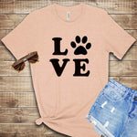 LOVE Paw Print T Shirt