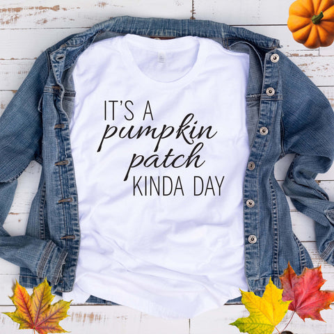 It's A Pumpkin Patch Kind Of Day Fall Halloween T Shirt