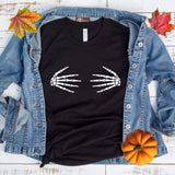 Skeleton Hands Fall Halloween T Shirt