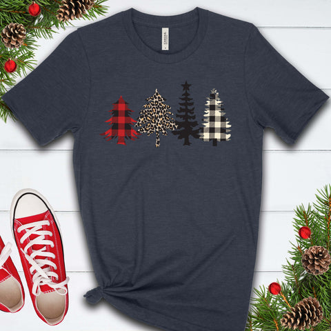 Christmas Tree Patterns Color T Shirt