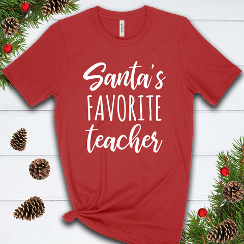 Santa's Favorite Teacher T Shirt