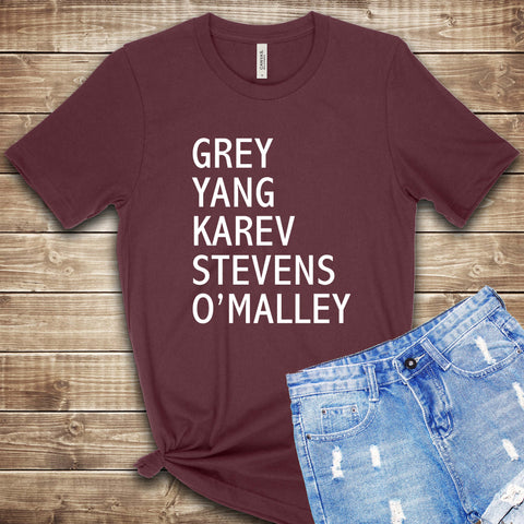 Grey's Anatomy Cast T Shirt