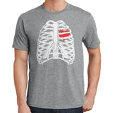 Skeleton Heart T Shirt
