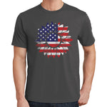 American Flag Sunflower T Shirt