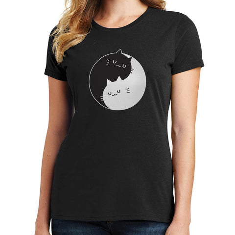 Ying Yang Cats T Shirt
