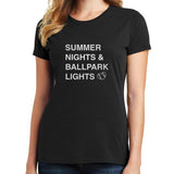 Summer Nights & Ballpark Lights T Shirt